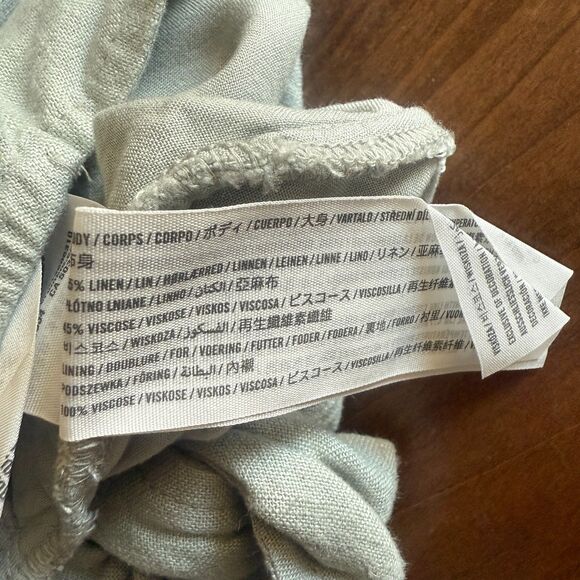 NWT Abercrombie & Fitch Green Linen Tie Front Crop Top Women's Small - Picture 13 of 16